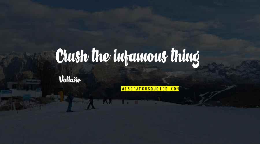 Dachepalli Quotes By Voltaire: Crush the infamous thing! Dachepalli Quotes By Voltaire: Crush the infamous thing!
