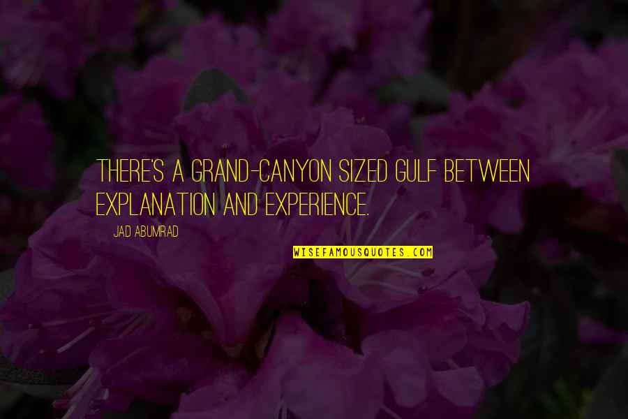 Dacquisto Photography Quotes By Jad Abumrad: There's a grand-canyon sized gulf between explanation and
