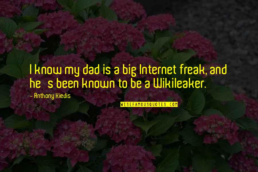 Dad Quotes By Anthony Kiedis: I know my dad is a big Internet
