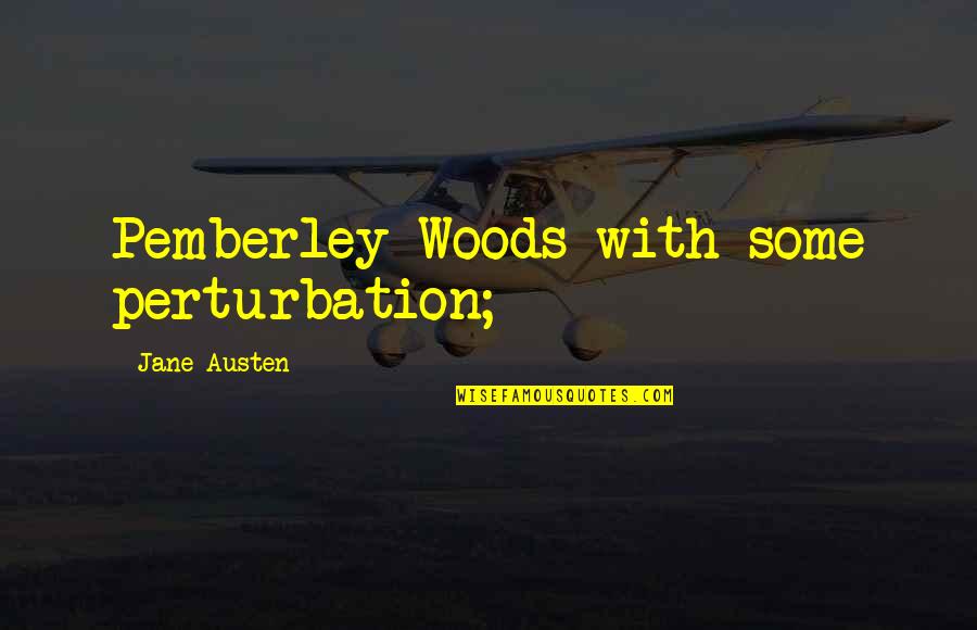 Dad Who Died Quotes By Jane Austen: Pemberley Woods with some perturbation;