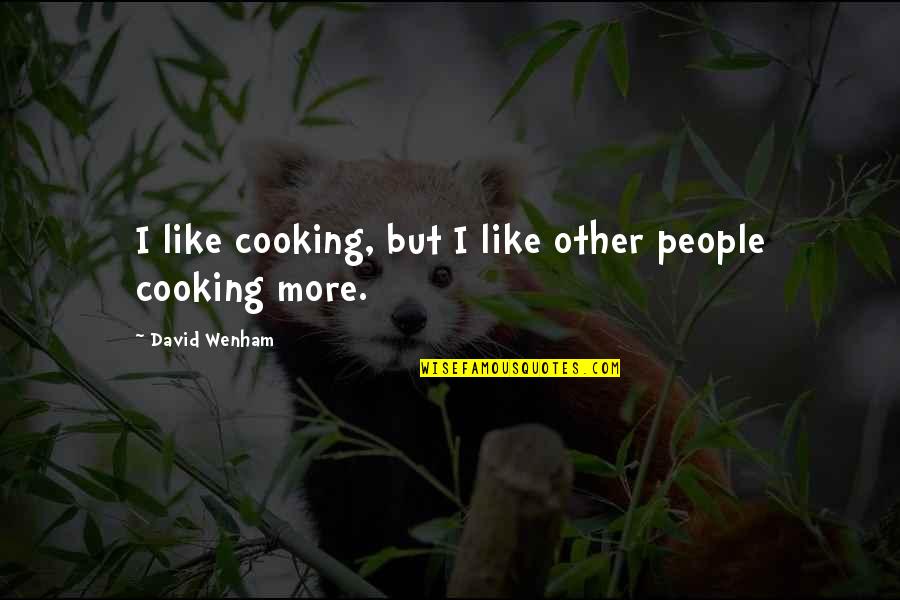 Dadami Buddhi Quotes By David Wenham: I like cooking, but I like other people