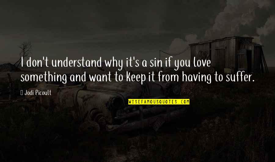 Daddy Hold My Hand Quotes By Jodi Picoult: I don't understand why it's a sin if