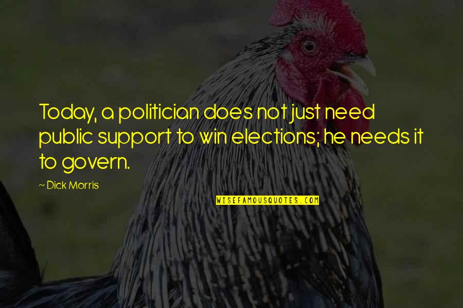 Daddy's Arms Quotes By Dick Morris: Today, a politician does not just need public
