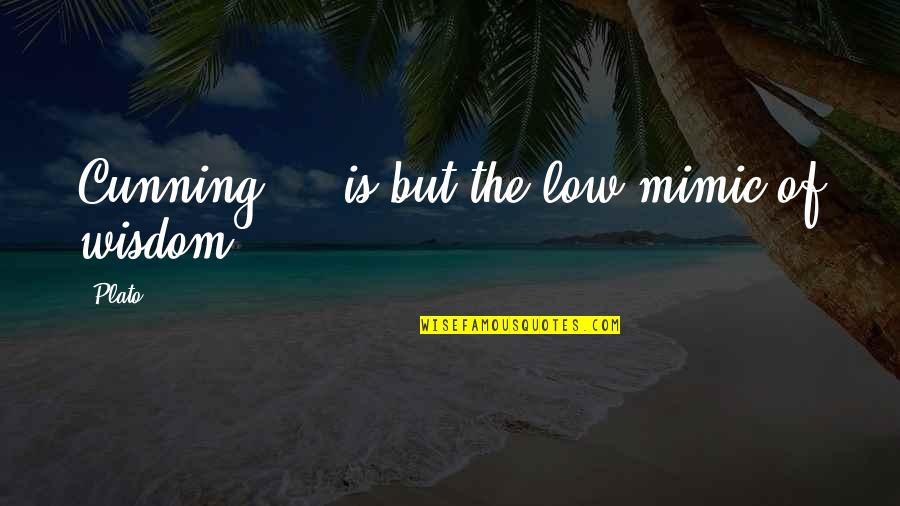 Dadicks Quotes By Plato: Cunning ... is but the low mimic of