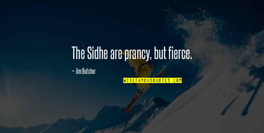 Dadourian Md Quotes By Jim Butcher: The Sidhe are prancy, but fierce.