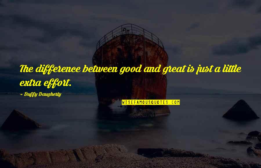 Daffy's Quotes By Duffy Daugherty: The difference between good and great is just