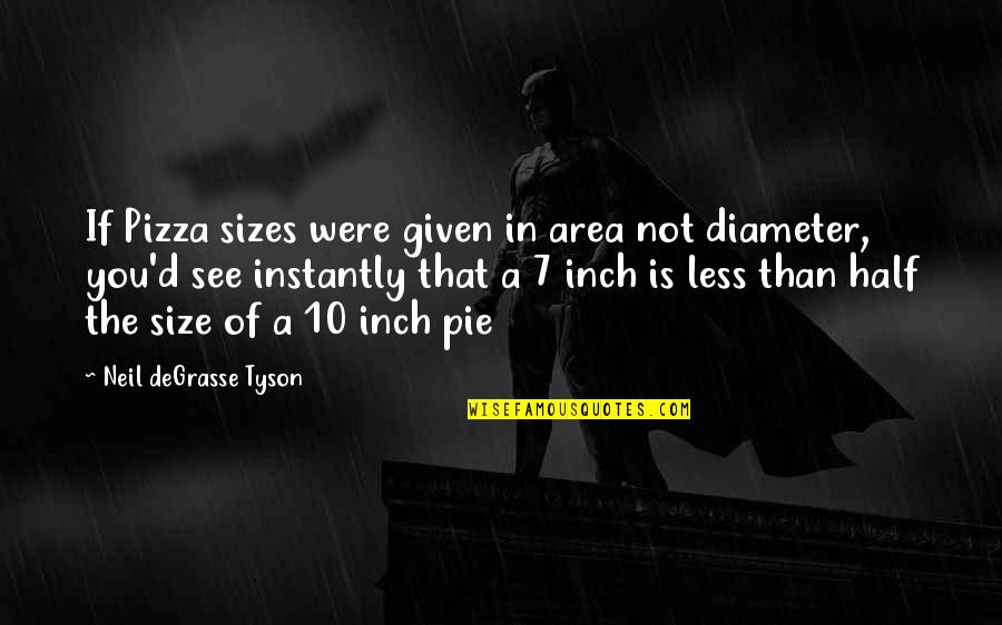 Dagos 2 Quotes By Neil DeGrasse Tyson: If Pizza sizes were given in area not