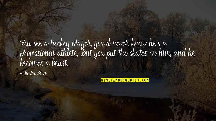 D'agostino's Quotes By Junior Seau: You see a hockey player, you'd never know