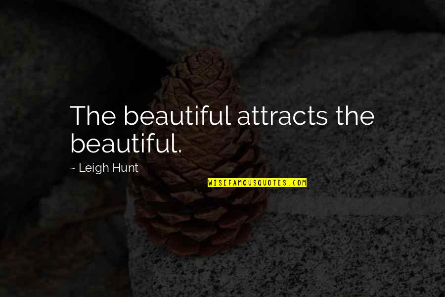 Daguerreotypist Quotes By Leigh Hunt: The beautiful attracts the beautiful.