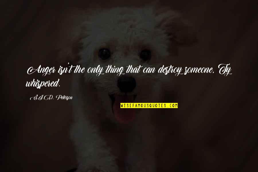 Dahlquist M905 Quotes By S.J.D. Peterson: Anger isn't the only thing that can destroy Dahlquist M905 Quotes By S.J.D. Peterson: Anger isn't the only thing that can destroy