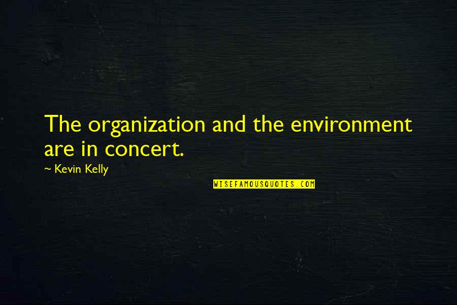 Daigdig Song Quotes By Kevin Kelly: The organization and the environment are in concert.