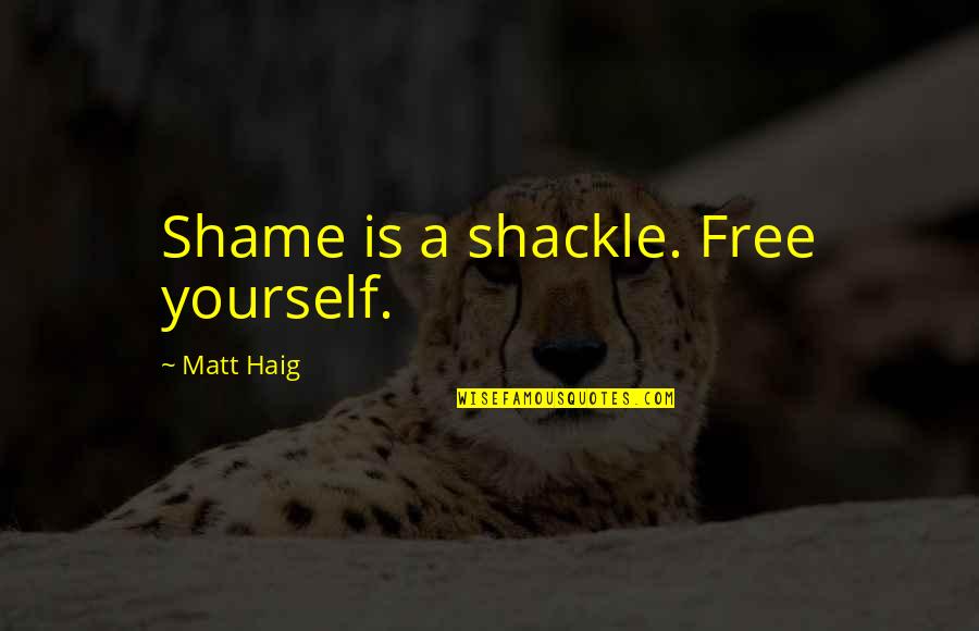 Dailami Firdaus Quotes By Matt Haig: Shame is a shackle. Free yourself.