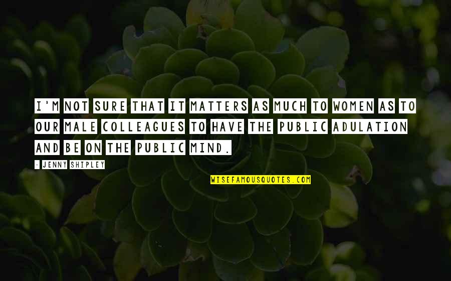 Daily Attitude Quotes By Jenny Shipley: I'm not sure that it matters as much Daily Attitude Quotes By Jenny Shipley: I'm not sure that it matters as much