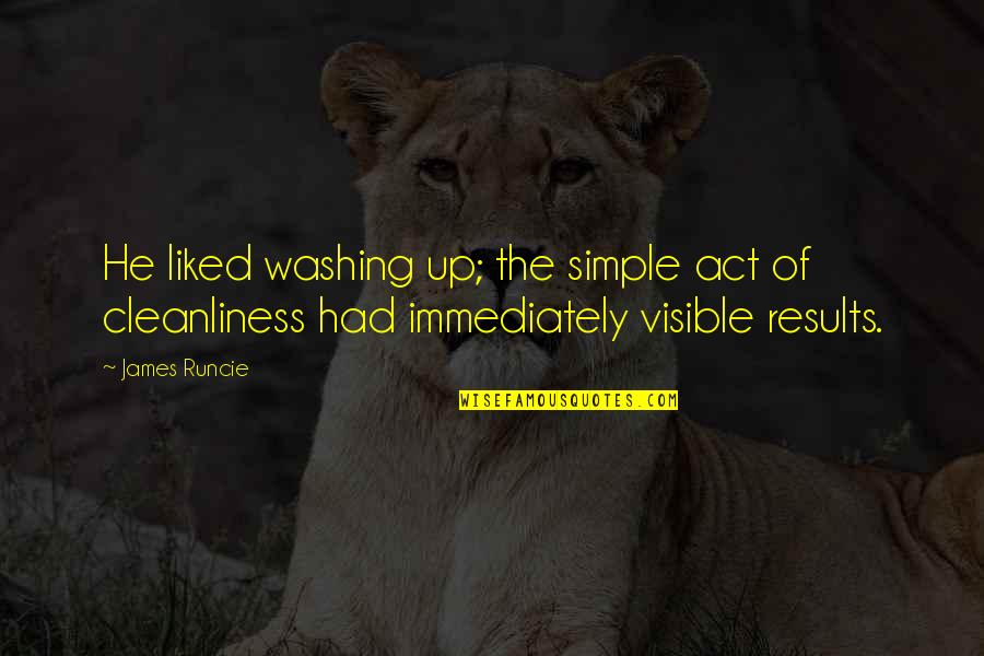 Daily Bread Inspirational Quotes By James Runcie: He liked washing up; the simple act of