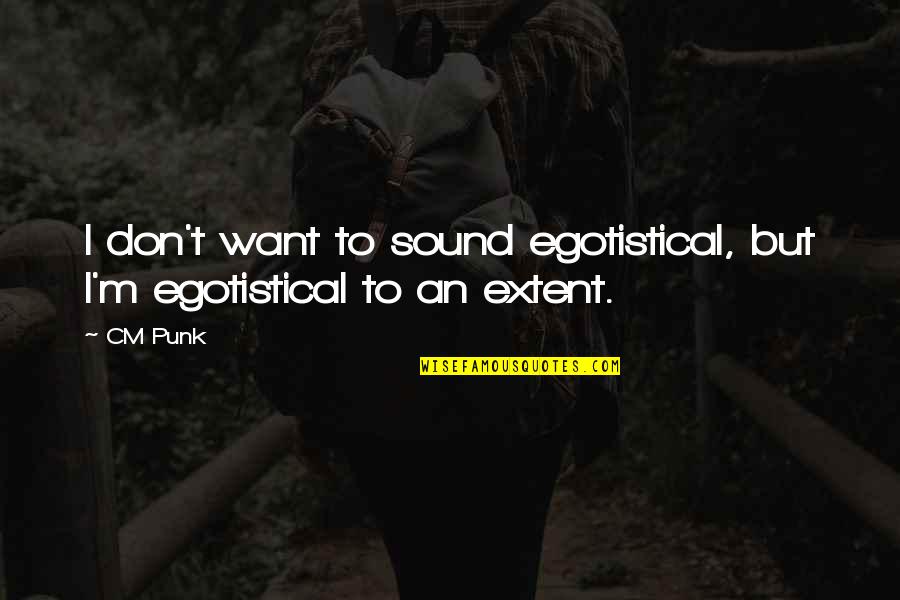 Daily Chores Quotes By CM Punk: I don't want to sound egotistical, but I'm