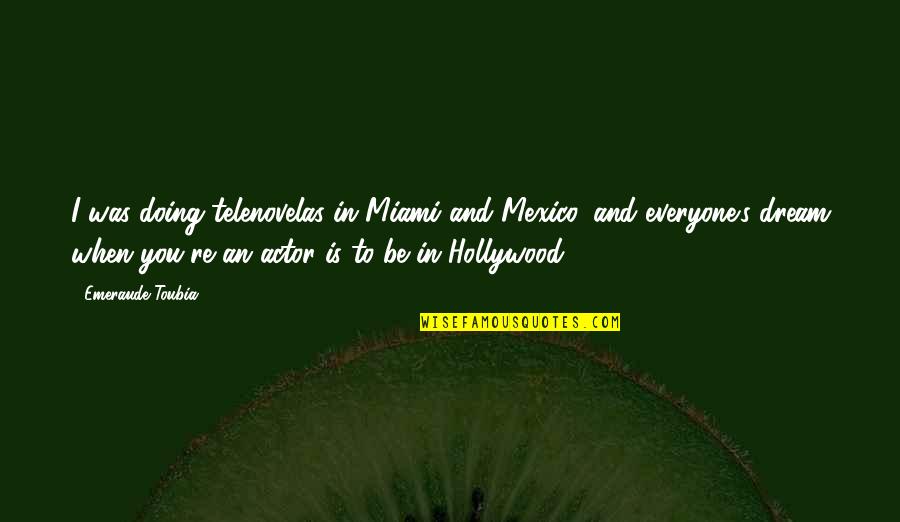 Daily Good Day Quotes By Emeraude Toubia: I was doing telenovelas in Miami and Mexico, Daily Good Day Quotes By Emeraude Toubia: I was doing telenovelas in Miami and Mexico,