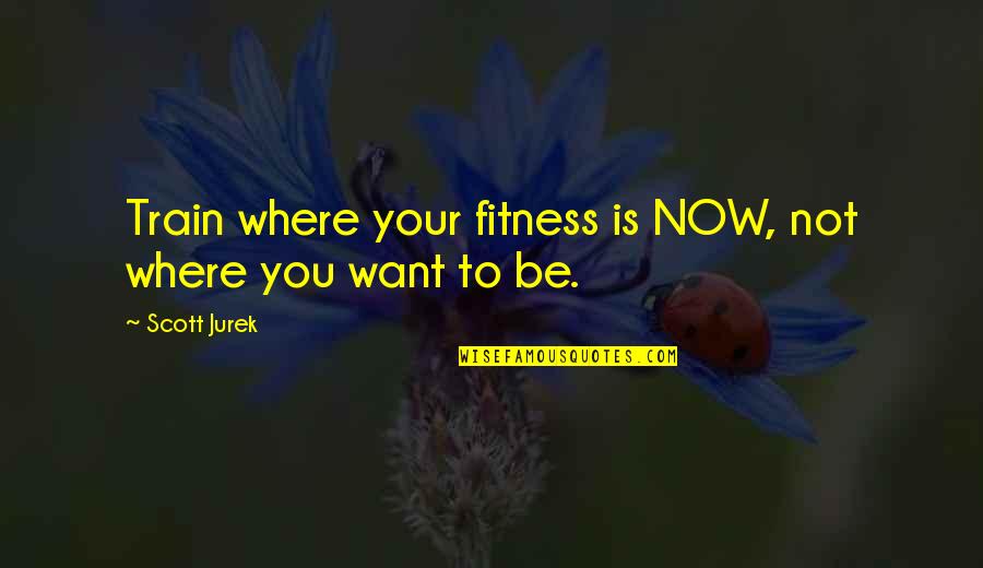 Daily Gym Quotes By Scott Jurek: Train where your fitness is NOW, not where