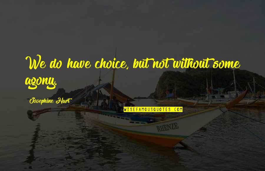 Daily Health Motivational Quotes By Josephine Hart: We do have choice, but not without some