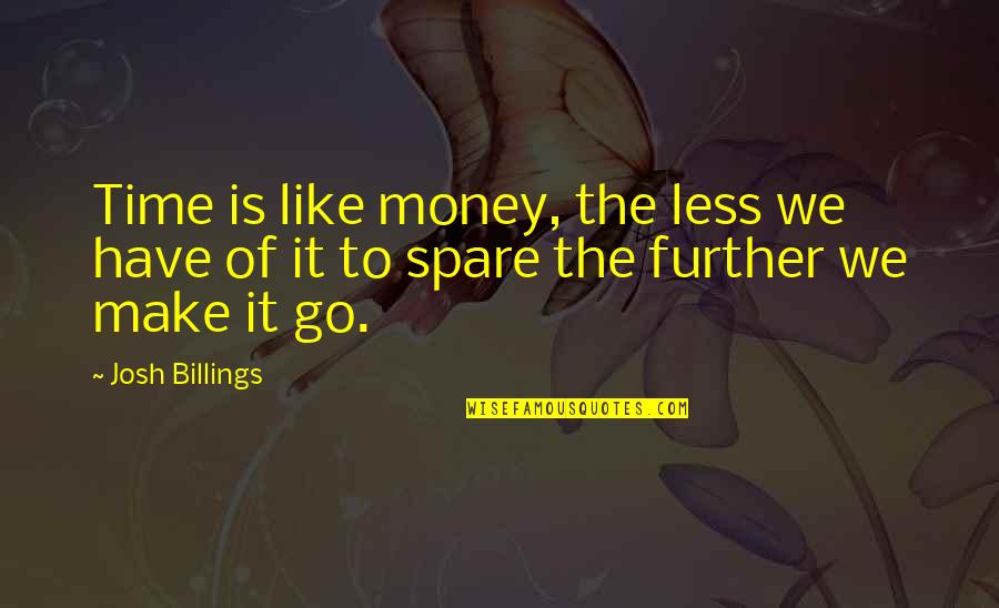 Daisy Being Selfish Quotes By Josh Billings: Time is like money, the less we have