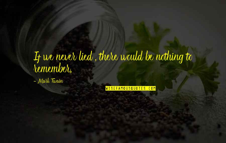 Daisy Miller Summary With Quotes By Mark Twain: If we never lied , there would be