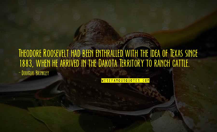 Dakota's Quotes By Douglas Brinkley: Theodore Roosevelt had been enthralled with the idea