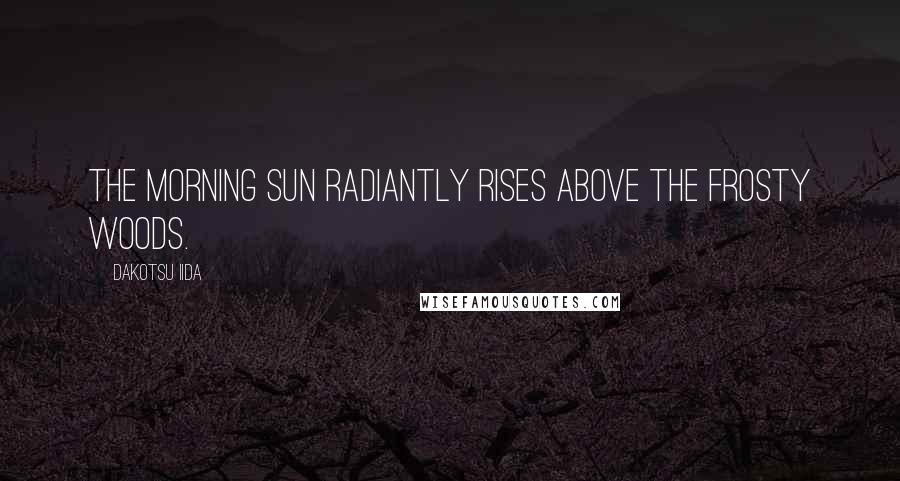 Dakotsu Iida quotes: The morning sun Radiantly Rises above the frosty woods.