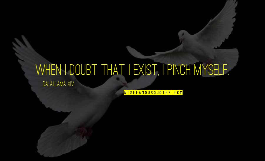 Dalai Lama Xiv Quotes By Dalai Lama XIV: When I doubt that I exist, I pinch