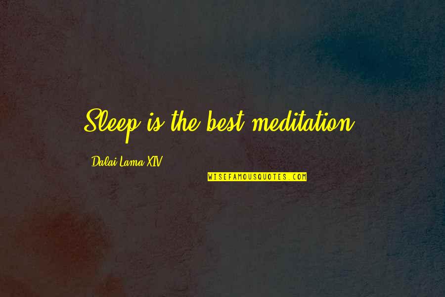 Dalai Lama Xiv Quotes By Dalai Lama XIV: Sleep is the best meditation.