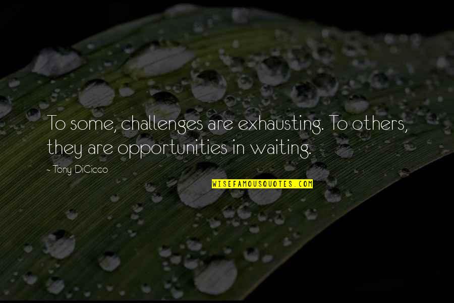 Dalbong Quotes By Tony DiCicco: To some, challenges are exhausting. To others, they