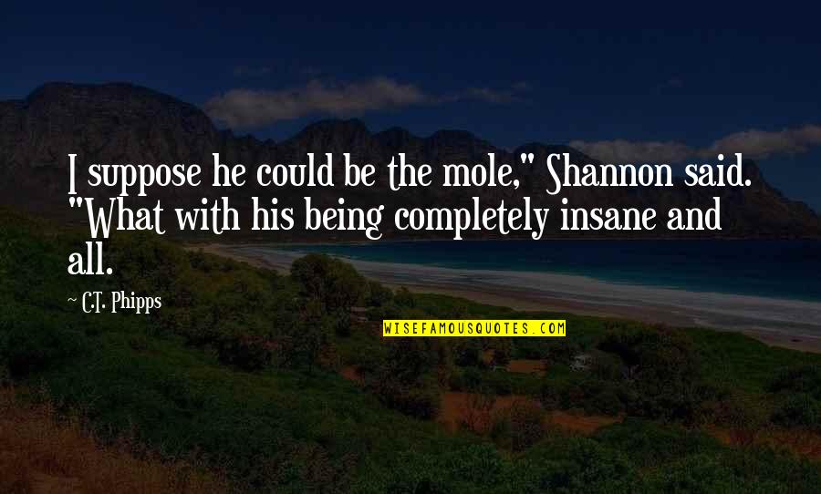 Dalekohledy Quotes By C.T. Phipps: I suppose he could be the mole," Shannon