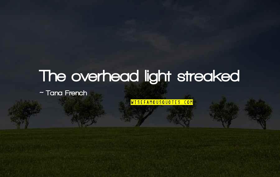 Dalekohledy Quotes By Tana French: The overhead light streaked