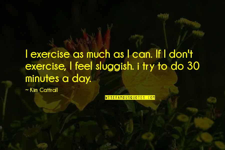 Dalemans Opgrimbie Quotes By Kim Cattrall: I exercise as much as I can. If