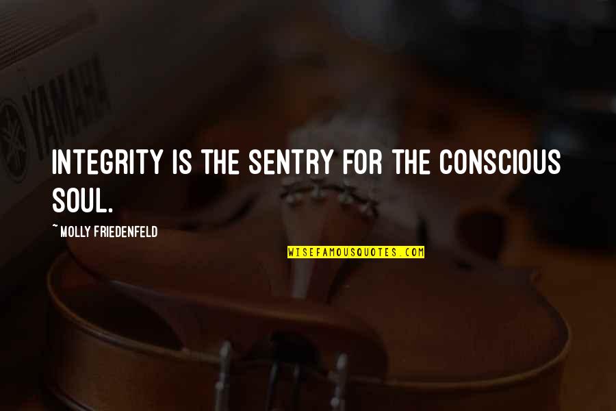 Dali Mpofu Quotes By Molly Friedenfeld: Integrity is the sentry for the conscious soul.