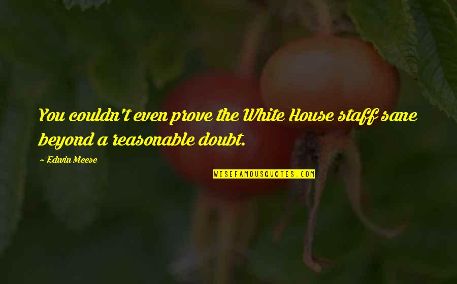 Dallaglio Frozen Quotes By Edwin Meese: You couldn't even prove the White House staff