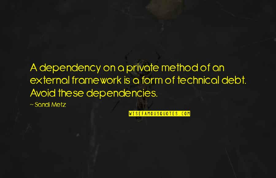Damage Jeremy Irons Quotes By Sandi Metz: A dependency on a private method of an