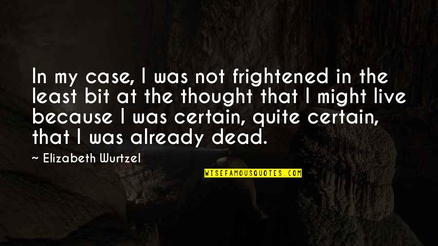 Damaged Cars Quotes By Elizabeth Wurtzel: In my case, I was not frightened in