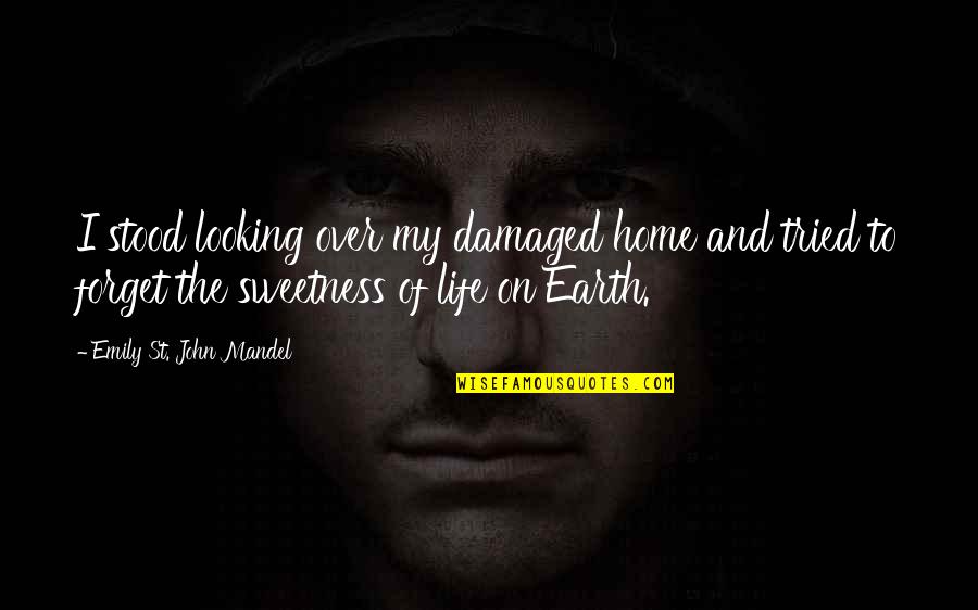 Damaged Life Quotes By Emily St. John Mandel: I stood looking over my damaged home and