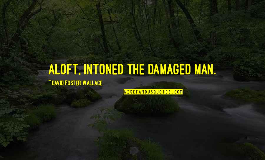 Damaged Quotes By David Foster Wallace: Aloft, intoned the damaged man.