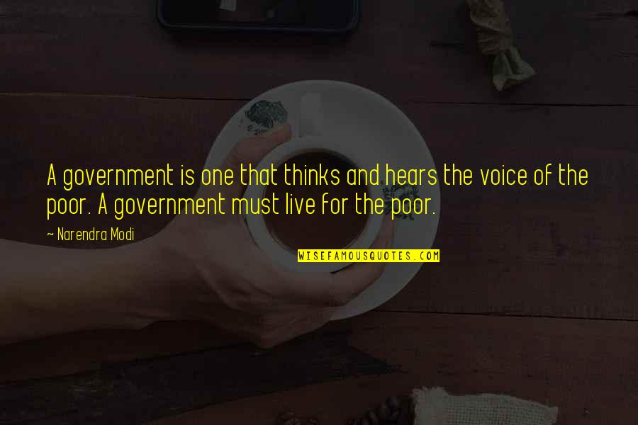 Damarion Williams Quotes By Narendra Modi: A government is one that thinks and hears