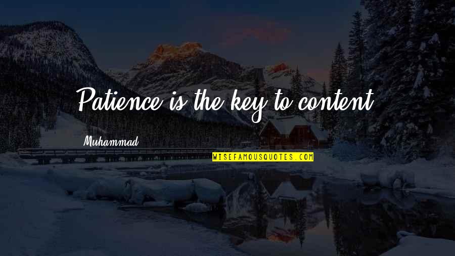 Dambisa Moyo Quotes By Muhammad: Patience is the key to content.