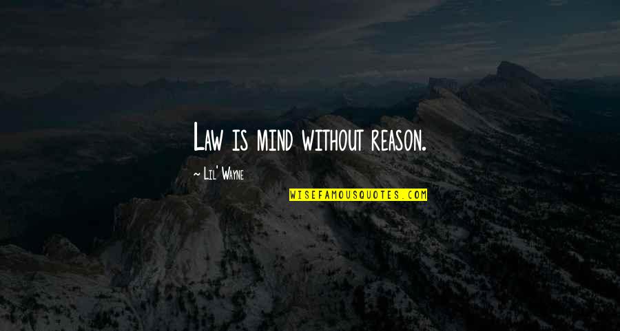 Dambrosio Salon Quotes By Lil' Wayne: Law is mind without reason. Dambrosio Salon Quotes By Lil' Wayne: Law is mind without reason.