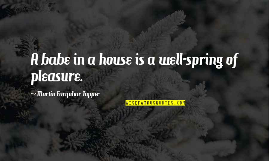 Dame Cicely Saunders Quotes By Martin Farquhar Tupper: A babe in a house is a well-spring