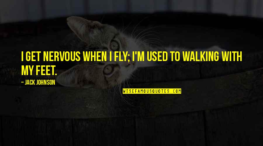 Dami O De Medeiros Lda Quotes By Jack Johnson: I get nervous when I fly; I'm used