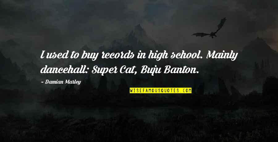 Damian's Quotes By Damian Marley: I used to buy records in high school.