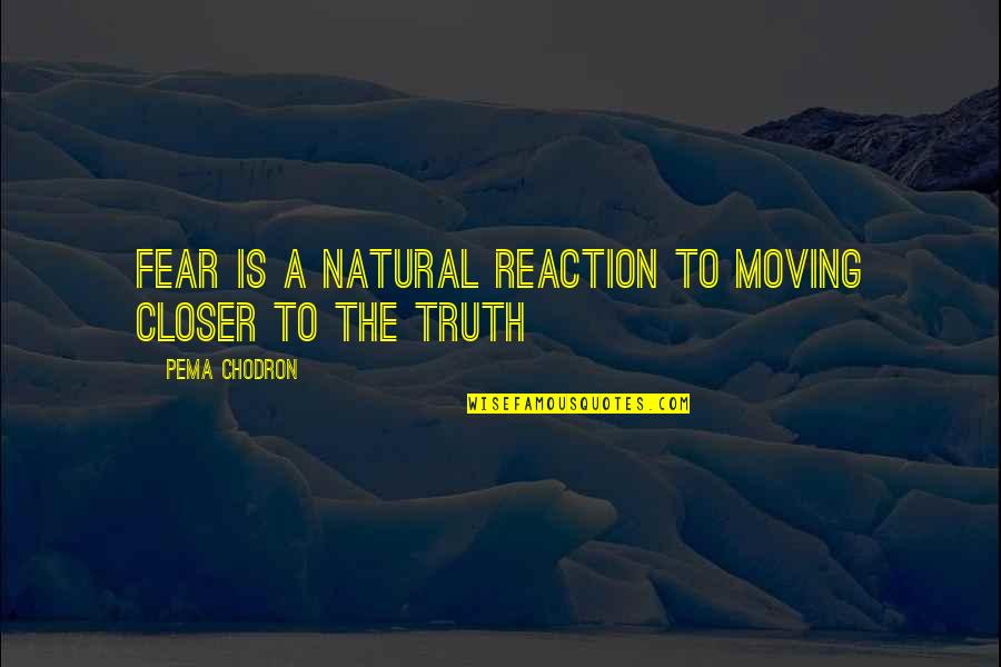 Damien Walters Quotes By Pema Chodron: Fear is a natural reaction to moving closer Damien Walters Quotes By Pema Chodron: Fear is a natural reaction to moving closer