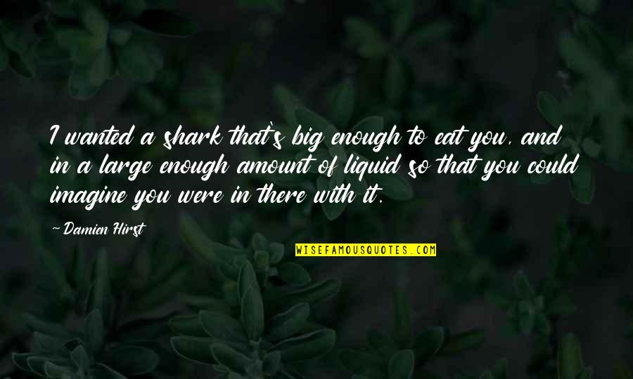 Damien's Quotes By Damien Hirst: I wanted a shark that's big enough to Damien's Quotes By Damien Hirst: I wanted a shark that's big enough to