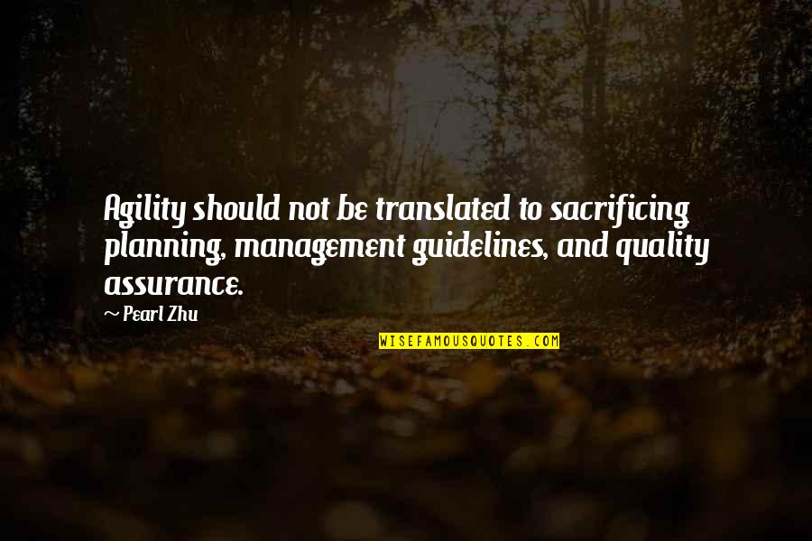 Daming Alam Quotes By Pearl Zhu: Agility should not be translated to sacrificing planning,