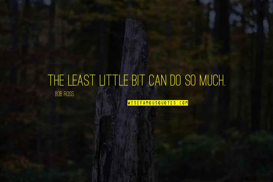 Damn The Torpedoes Quotes By Bob Ross: The least little bit can do so much. Damn The Torpedoes Quotes By Bob Ross: The least little bit can do so much.