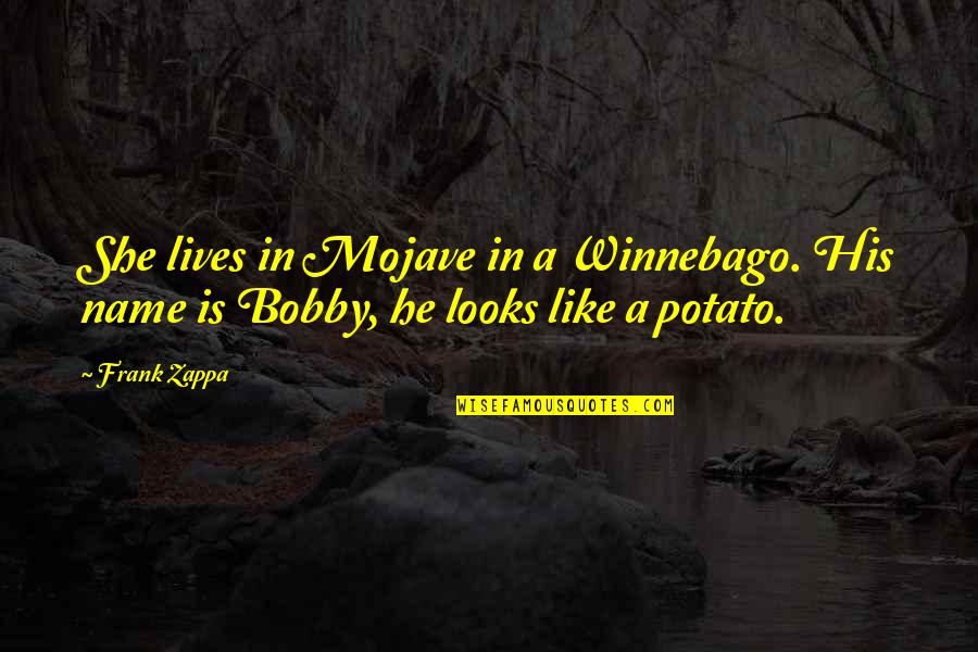 Damn The Torpedoes Quotes By Frank Zappa: She lives in Mojave in a Winnebago. His