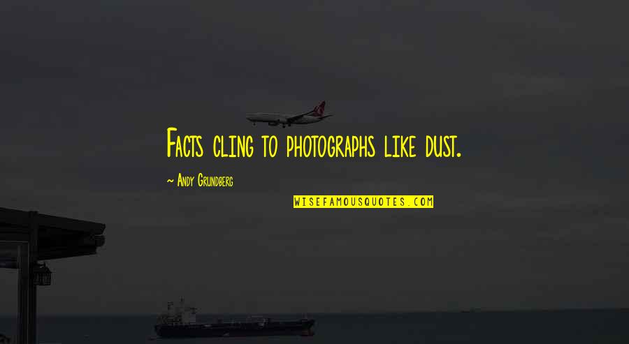 Damozel Quotes By Andy Grundberg: Facts cling to photographs like dust.